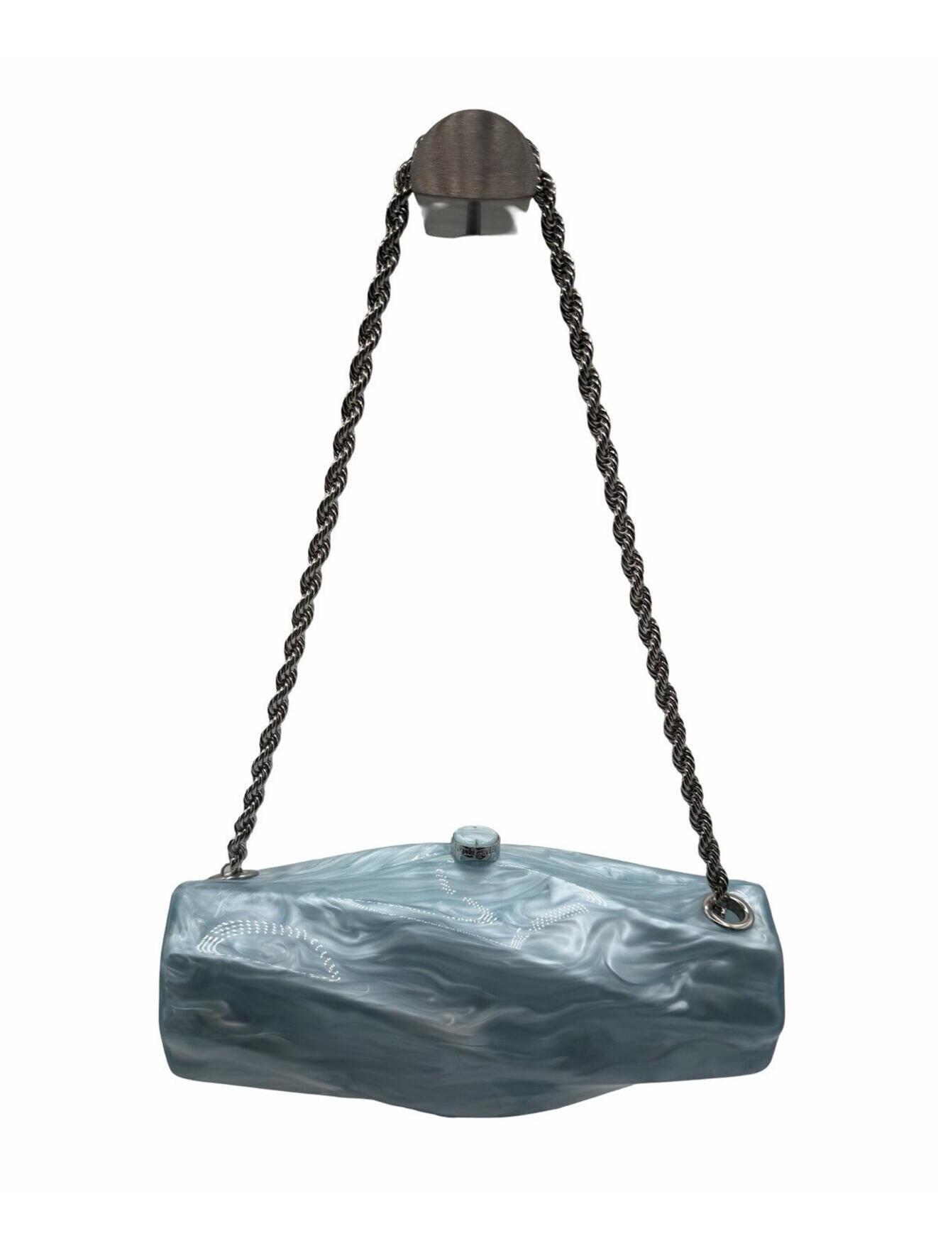 Cult Gaia Juliet Acrylic Shoulder Bag Hydrangea Blue